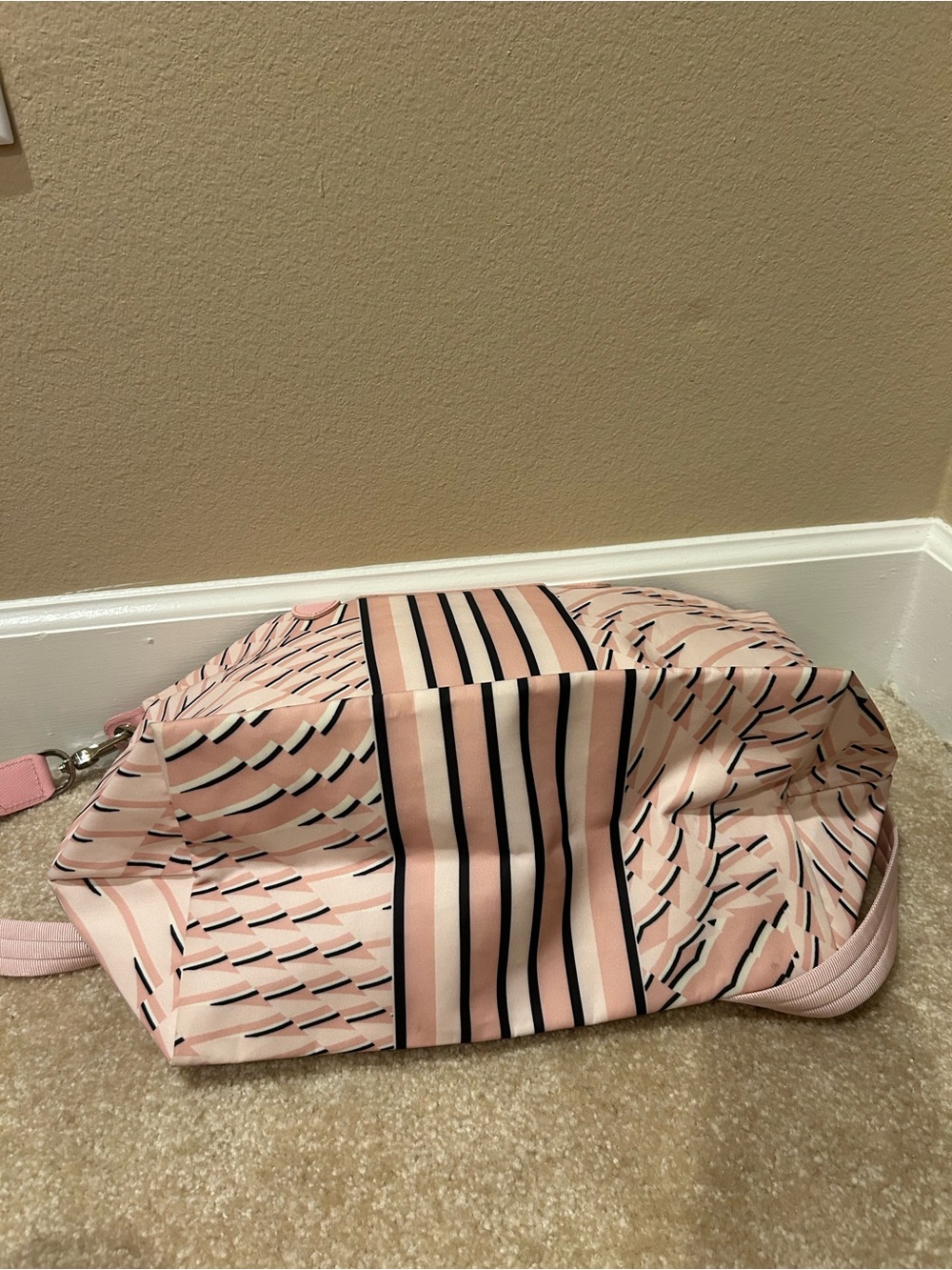 Longchamp Pink Patterned Tote - Picture 3 of 8